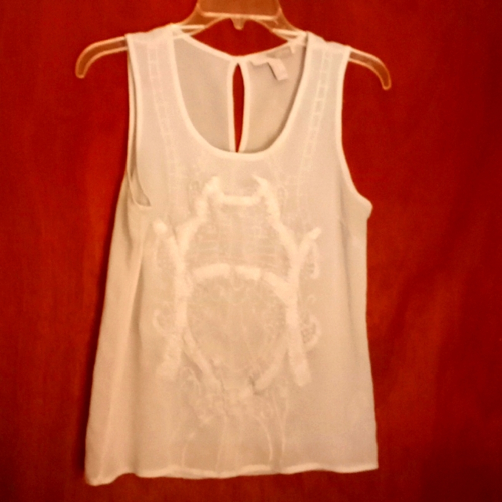 Women's Sheer Blouse Tank Top Size M - Picture 1 of 4